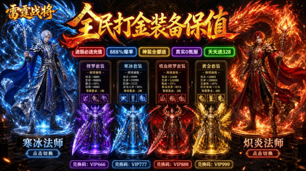 雷霆战将手游-邪神沉默福利版传奇-全民打金高保值下载